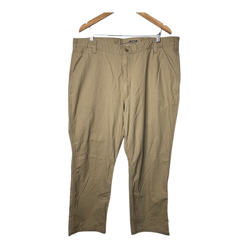 Carhartt Relaxed Fit Canvas Work Pants‎ Tan Utility Carpenter Men Size 42x32